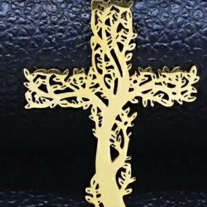 Tree of Life Cross, Gold Finish, NWOT